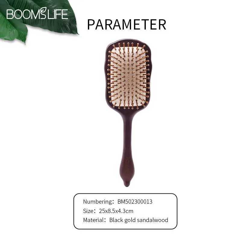 Luxury Sandalwood Hair Brush Womens Customized Wide Toothed Paddle Hair Brush Wooden Comb for Hair Massage Scalp Brush Brosse Cheveux W241112