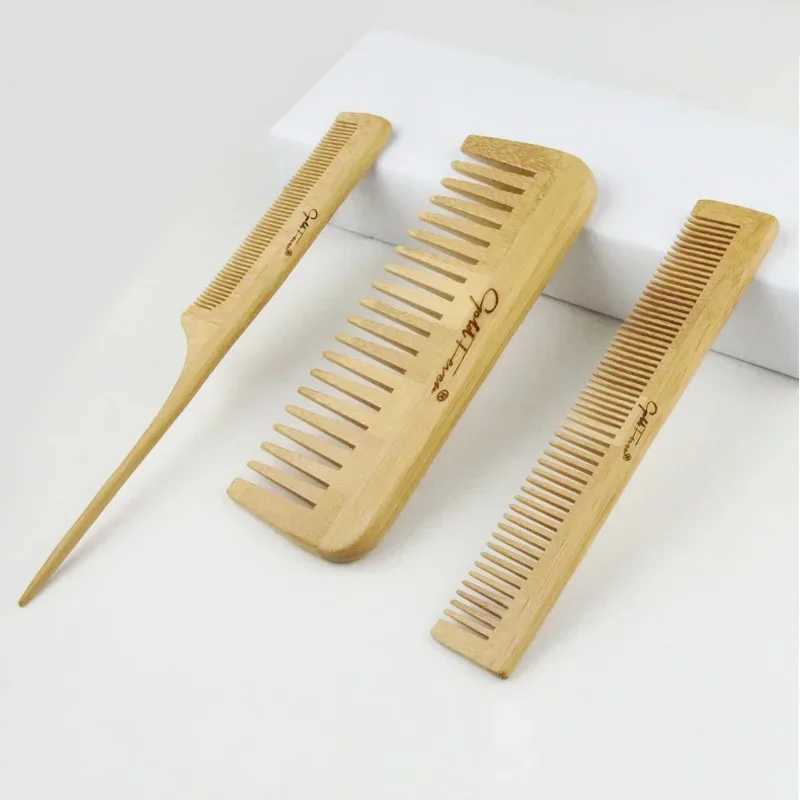 Natural bamboo blade hair brush comb improves hair growth air cushion comb is used for scalp massage anti-static no hair tangling comb W241112