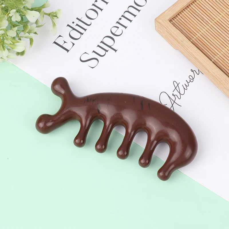 Pc resin massage comb head meridian scalp comb face shoulder neck scraping treatment anti-static wide tooth comb W241112