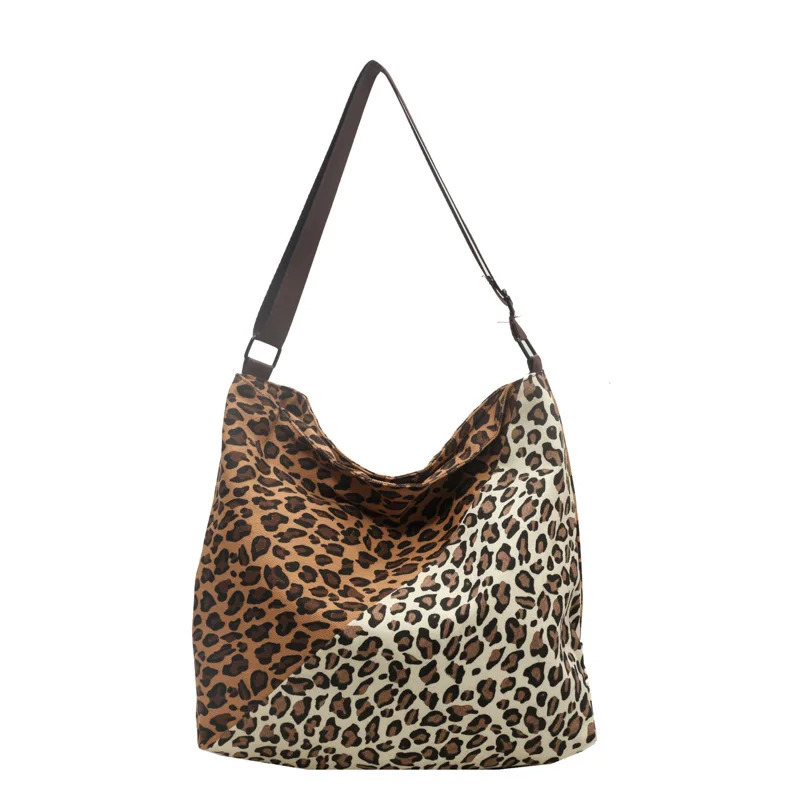 Leopard Prints Korean Fashion Cross Bag Womens Casual Shopping Shoulder Cross Bag Travel Handbag 241111