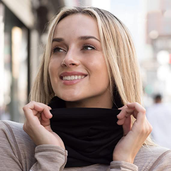 Unisex Merino Wool Ski Neck Gaiter Face Mask Neck Warmer for Men Women 100% Merino Wool Lightweight Thermal Headwear Wool Scarf 308d0