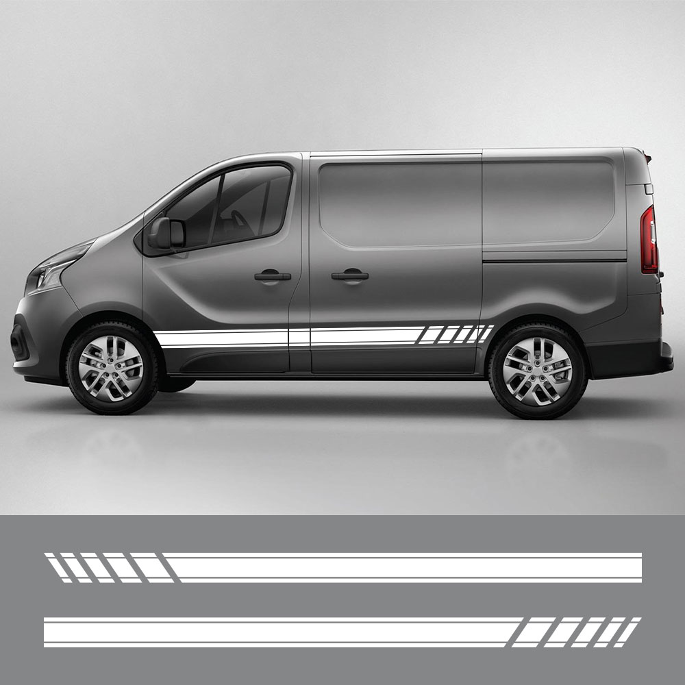 Car Door Stripes Stickers For Renault Trafic 3 2 Fiat Talento Nissan NV300 Vauxhall Vivaro Camper Van Vinyl Decals Accessories
