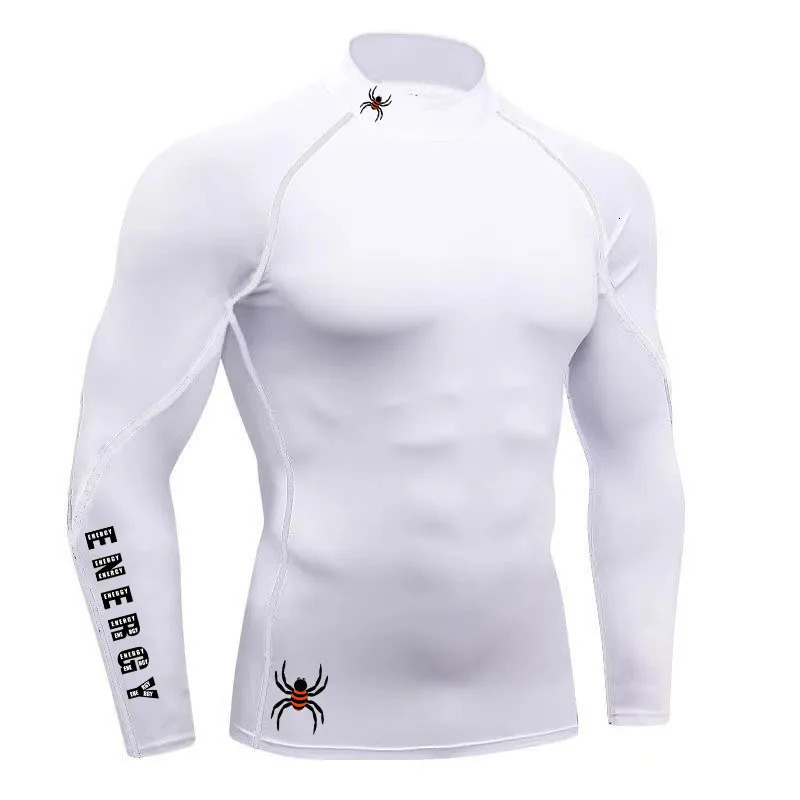 Running T-Shirt Mens Long Sleeve Compression Shirt Gym Sports Top Training Quick Dry Breathable Bodybuilding Fitness Clothing 241112