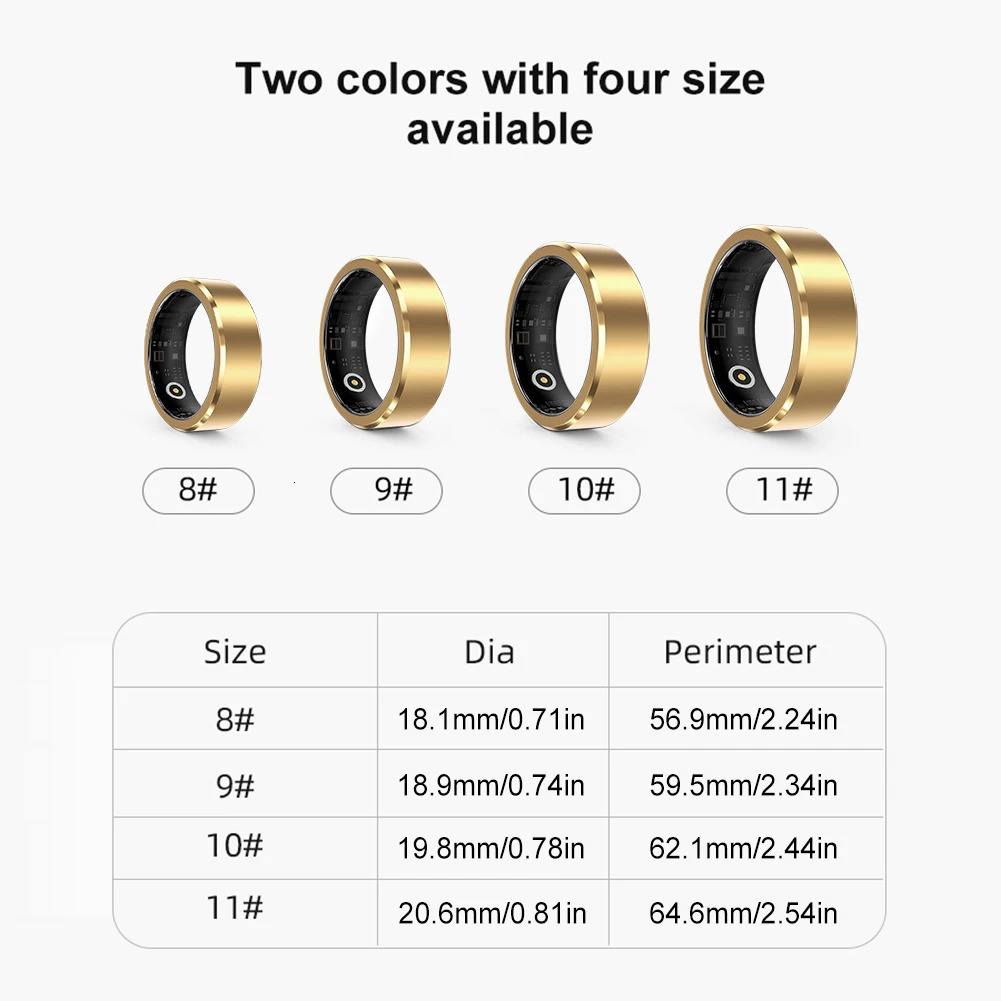 Smart Ring Waterproof Sport Intelligent Health Monitor Activity Sleep Tracker for Men Women Android iOS 241112