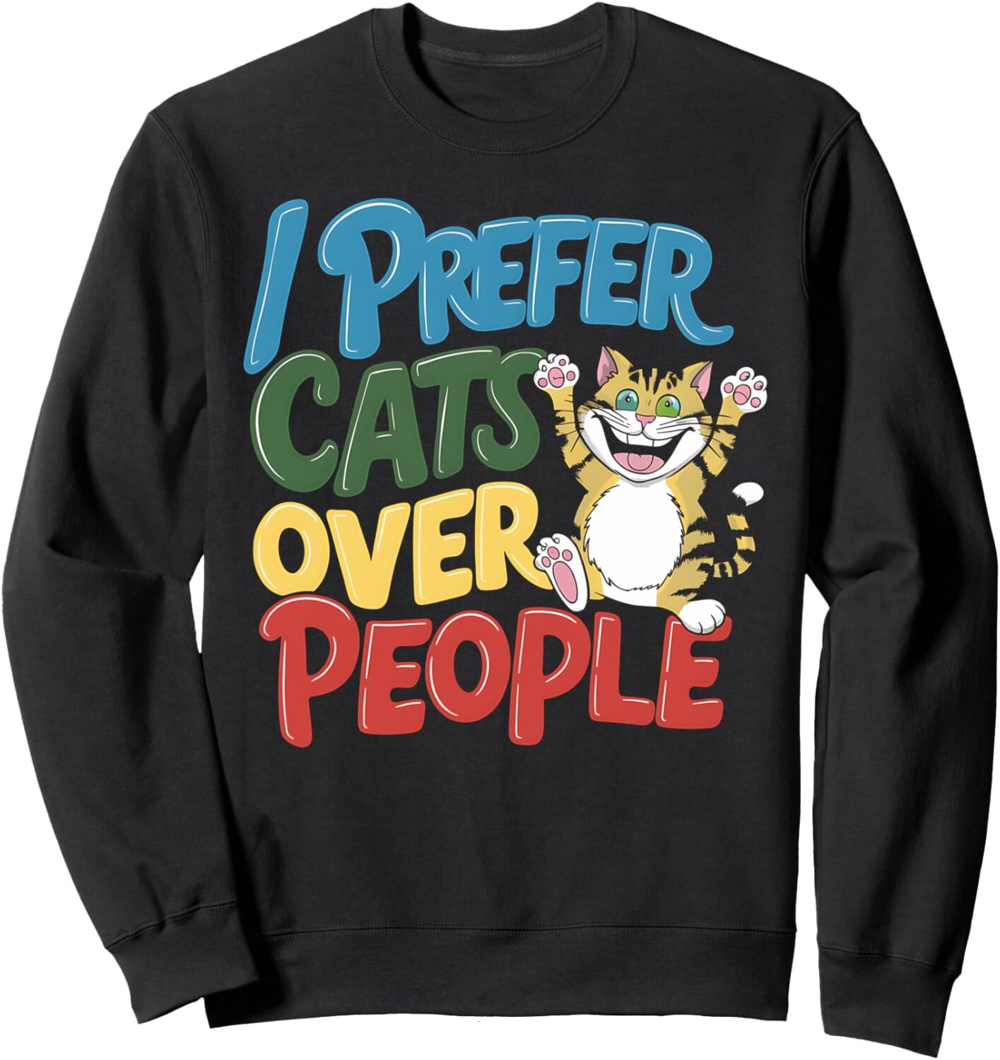 Long Sleeve Shirts for Men sweatshirt Cats Lover Cats Over People Funny Cat Mom Gift Graphic Tees Sweatshirt T shirt Tee Streetwear Casual tops clothe