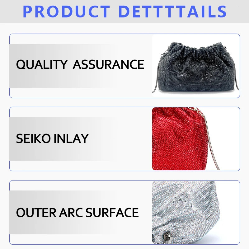 Latest high quality Diamond Evening Wallet Wedding Banquet Party Rhinestone Handbag Christmas Gift Women Crossbody Evening Bag 241112