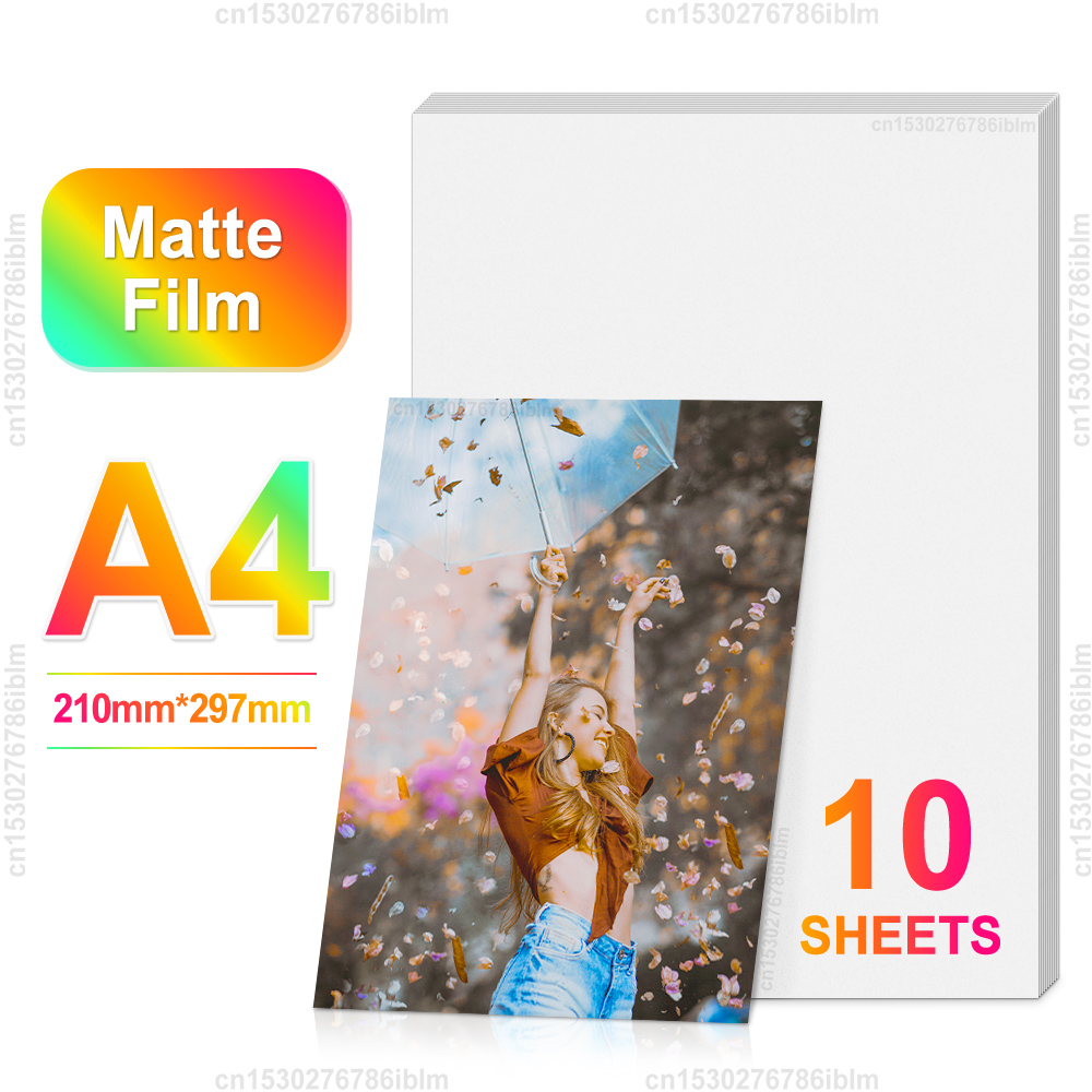 10 Sheets Waterproof Cold Laminating Film Transparent Holographic Broken Glass Adhesive A4 Paper film DIY Photo Laminating Film