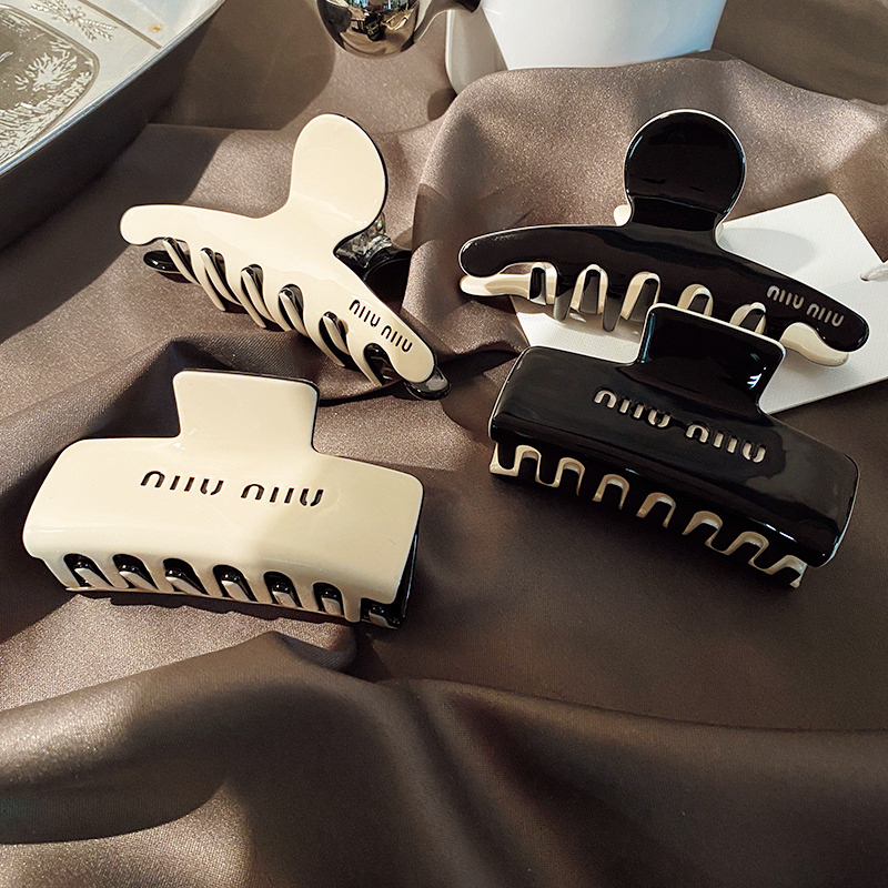 Hair Clips Barrettes Hair Clamp Black White Designer Claw Clip Hair Clip Luxury Brand Hair Jewelry Classic Design Hair Clip High Quality Headwear Barrettes