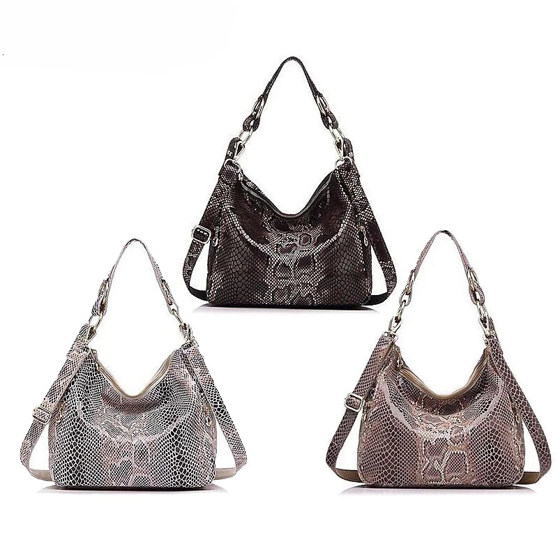 100% Real Lady Snake Bags Shiny Serpentine Emed Genuine Leather Handbags For Women Genuine Leather Serpentine BagVoyage