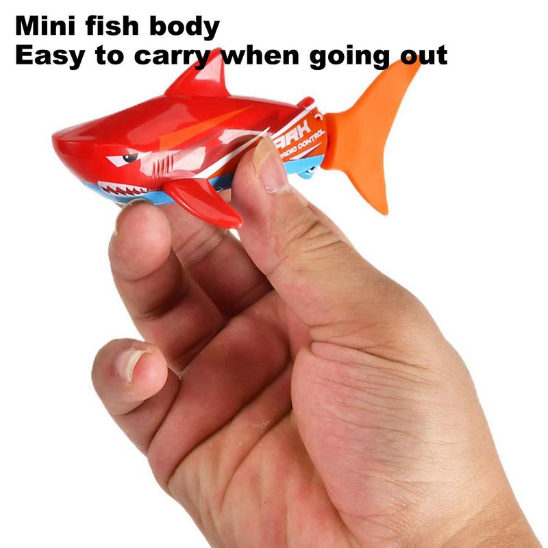 Electric Waterproof RC Shark Toy Mini Remote Control Shark Toys Swimming Pool Bathtub Fish Tank Toys For Kids Birthday Xmas Gift