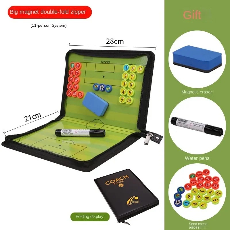 Magnetic Football Coaching Board Coaches Clipboard Tactical Board Kit with Dry Erase Marker Pen Soccer Game Accessories Tools