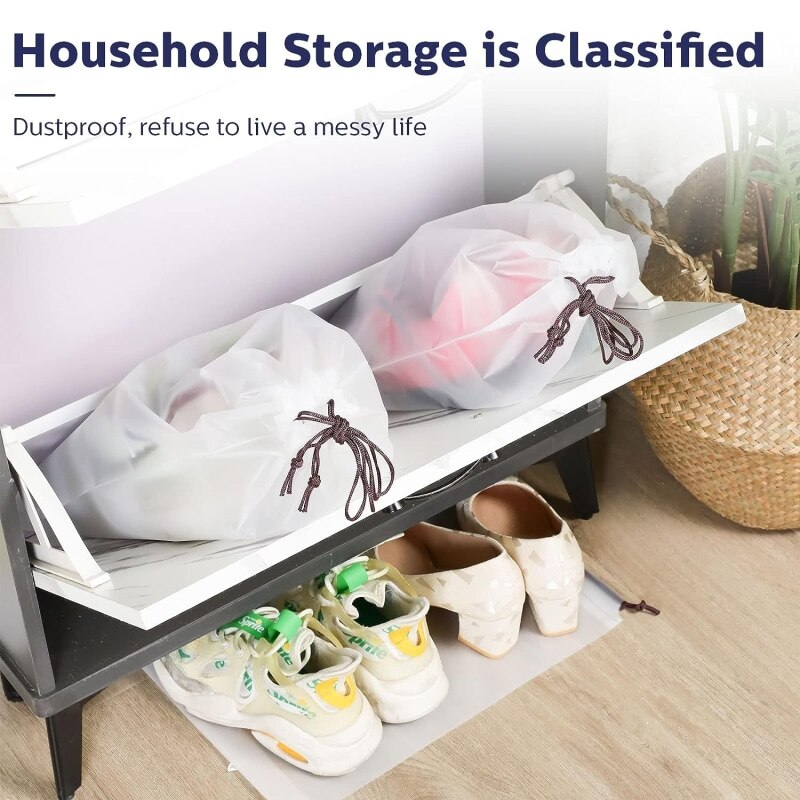 12/10pc Transparent Frosted Drawstring Bags Travel Waterproof Makeup Pocket Shoes Clothes Portable Underwear Organizer Pouch Bag 145f7 f4b1c