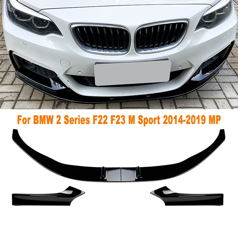For 2 Series F22 F23 M Sport 2014-2019 MP Car Front Lip Splitter Diffuser Body Kits Spoiler Bumper Guard Accessories