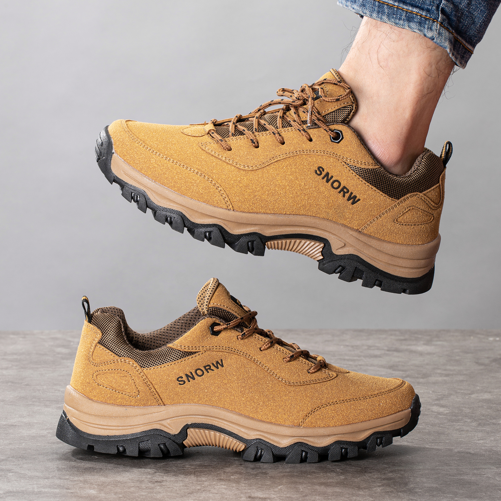 Hiking Shoes For Men Outdoor Mountain Boots Non-Slip Climbing Shoes Trekking Walking Hunting Tactical Sneakers Rubber Boots 428