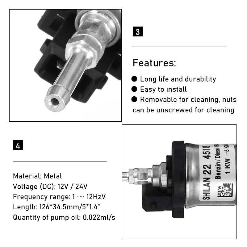 12V 24V Car Air Diesel Parking Oil Fuel Pump For Eberspacher Heater For Truck Auto Heaters Accessories 8181c