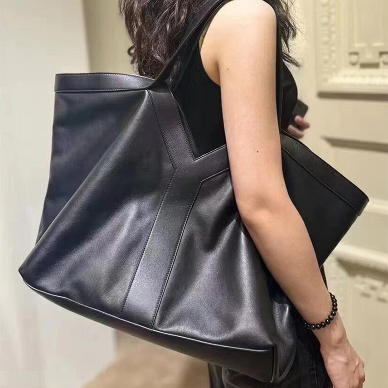 Oversized Leather Shoulder Female New Hand Underarm Bag Large Capacity Commuter Ladies Handbag Autumn Winter Tote Bags Patent Leather