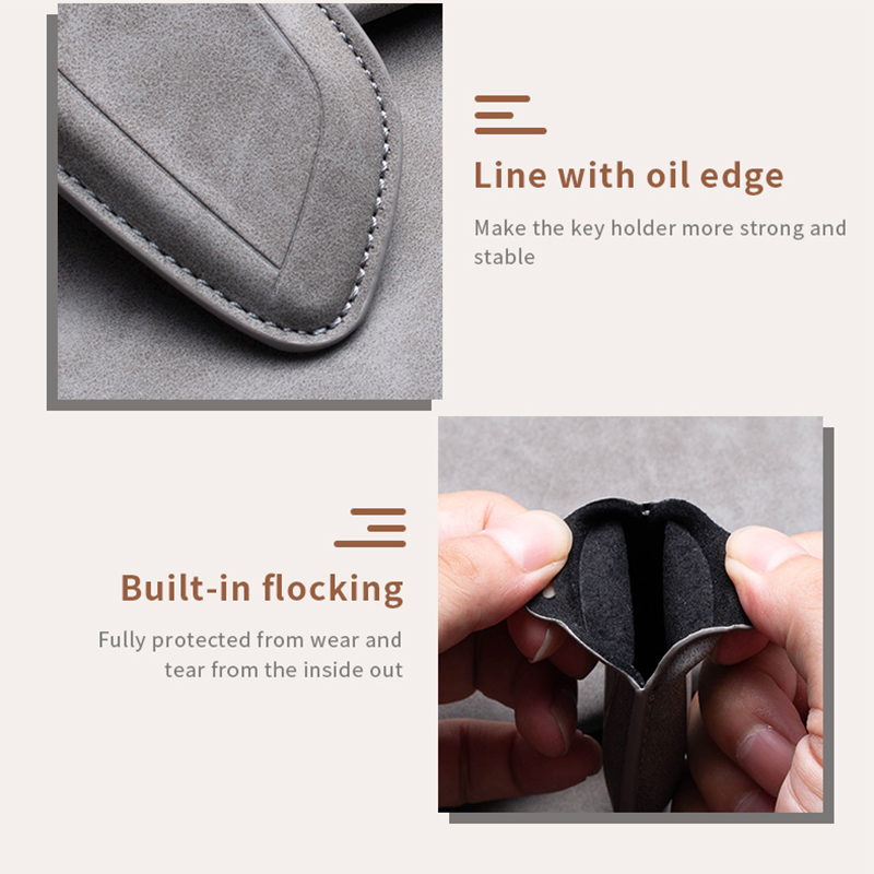 Leather Car Key Case Cover Holder Shell Keychain For Land Rover Range Rover Sport Discovery 3 4 Elander 2 Evoque Accessories