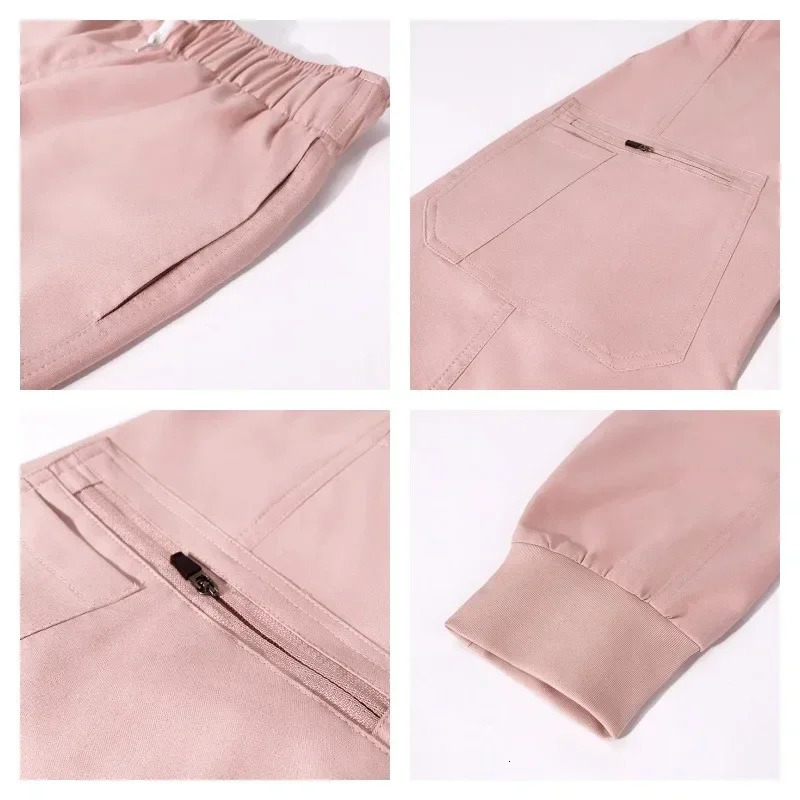 Beauty Tops Pants Uniform Scrubs Set Short Sleeve Pet Shop Doctor Nurse Nursing Uniform Women Workwear Scrub Set 241112