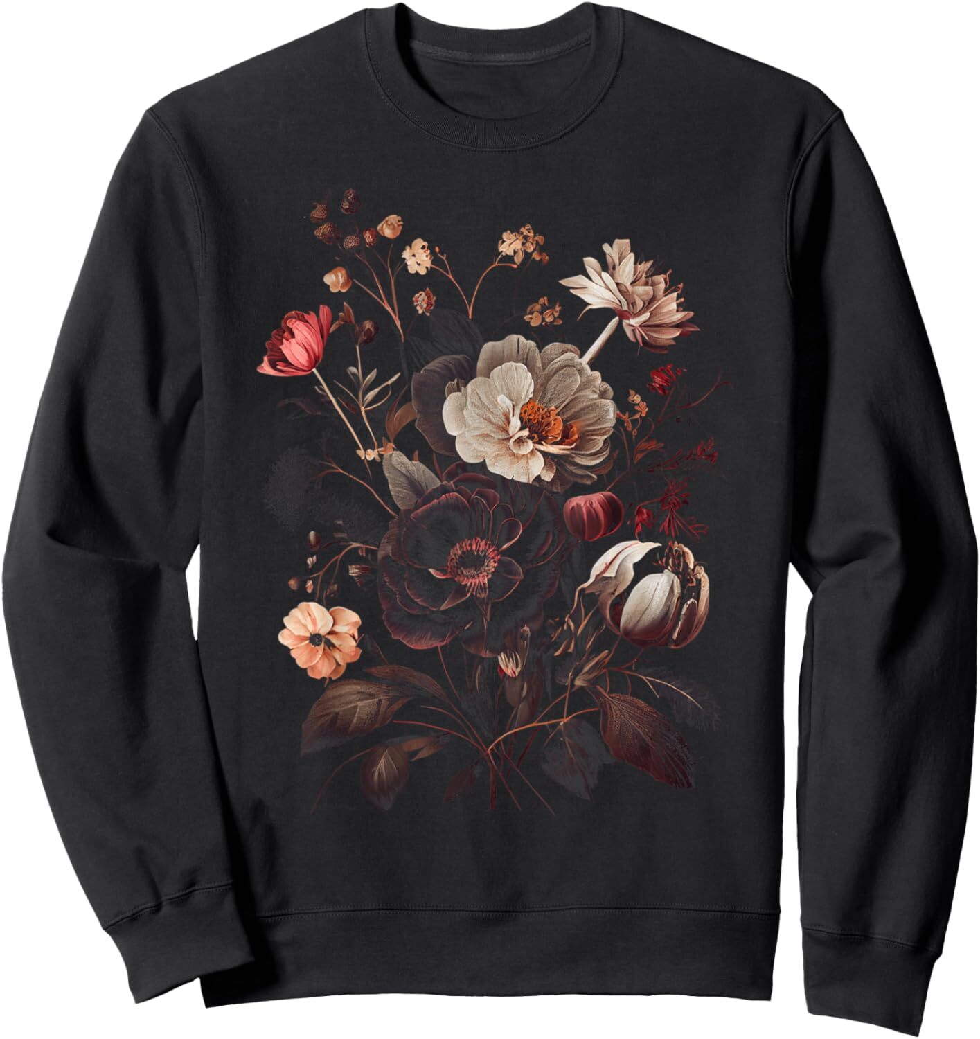Long Sleeve Shirts for Men sweatshirt Vintage Flowers Bohemian Style Graphic Tees for Men Women Sweatshirt T shirt Tee Streetwear Casual tops clothes