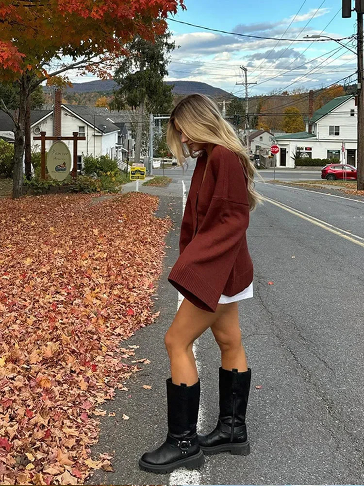 Fashion Women V-neck Knitted Bodycon Cardigan Casual Womens Single Breasted Long Sleeves Sweater Autumn Lady Singlet Knitwear 241112