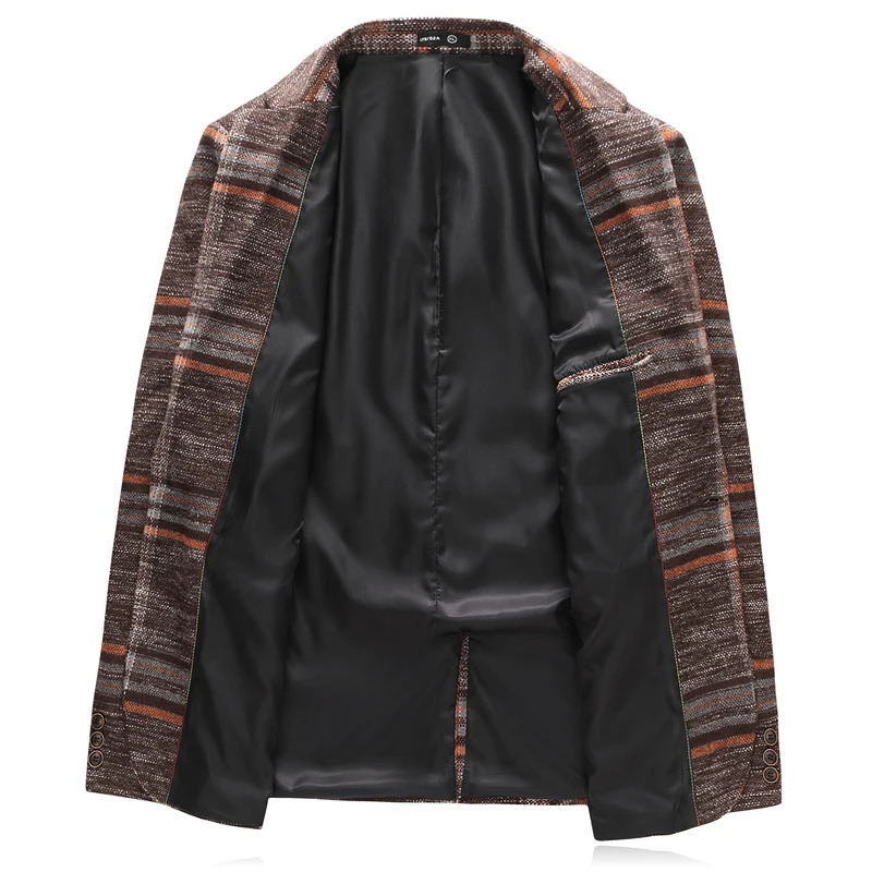 Male Winter High End Business British Style Slim Fit Thick Blazers Mens Fashion Quality Suit Jacket Coat 240412