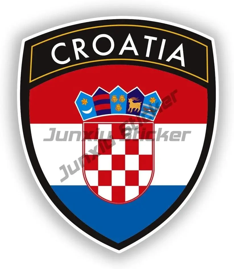 Coat of Arms Emblem Map Country Code HR Decal n Shield Flag Crest Sticker for Car SUV