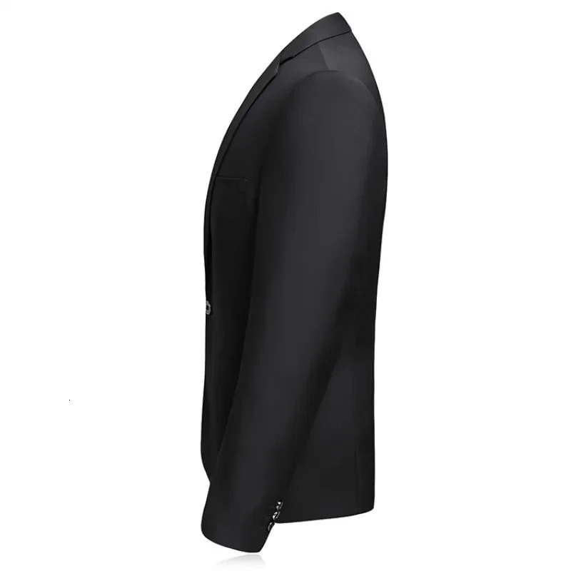 Mens Business Fashion High Quality Gentleman Black 2 Piece Suit Set Blazers Coat Jacket Pants Classic Trousers 240412