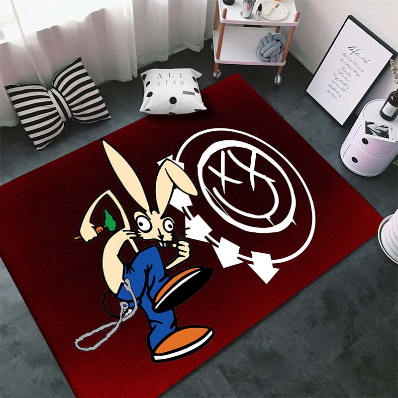 15 Sizes Music Blink-182 Brand Carpet for Living Room Bedroom Sofa Table Non-slip Mat Photography Props Birthday Gift Alfombra