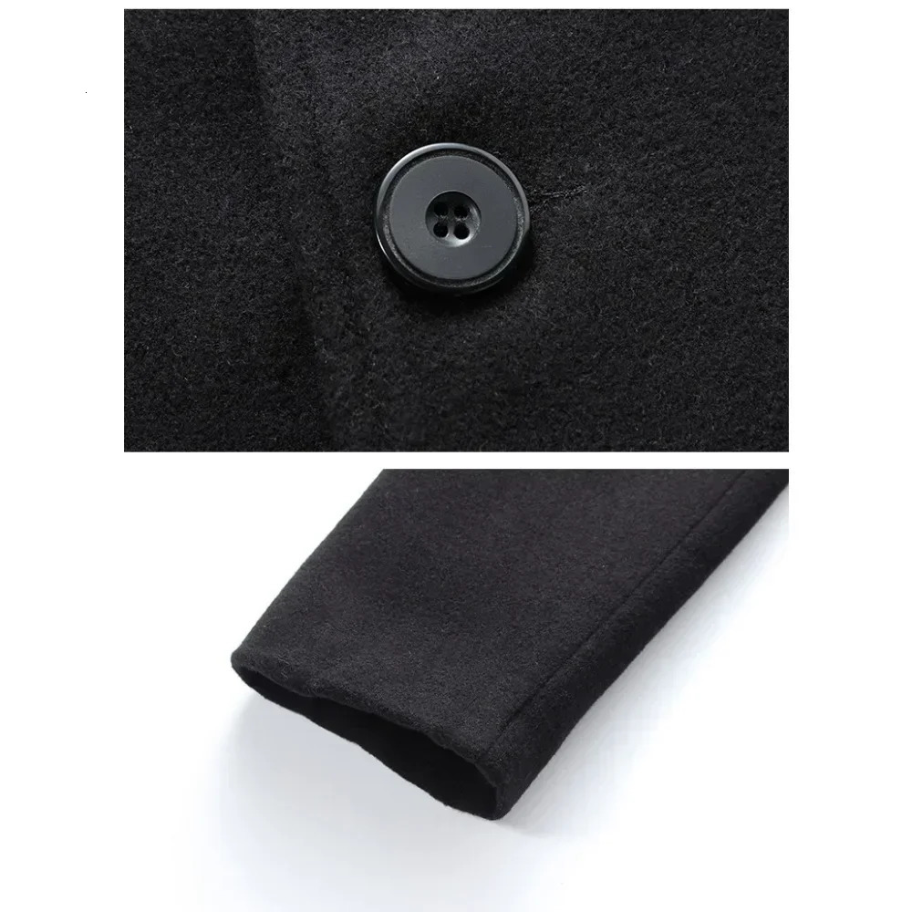 Winter warm windproof machine city jacket casual wool jacket mens medium to long Korean style ultra-thin windproof machine 241112