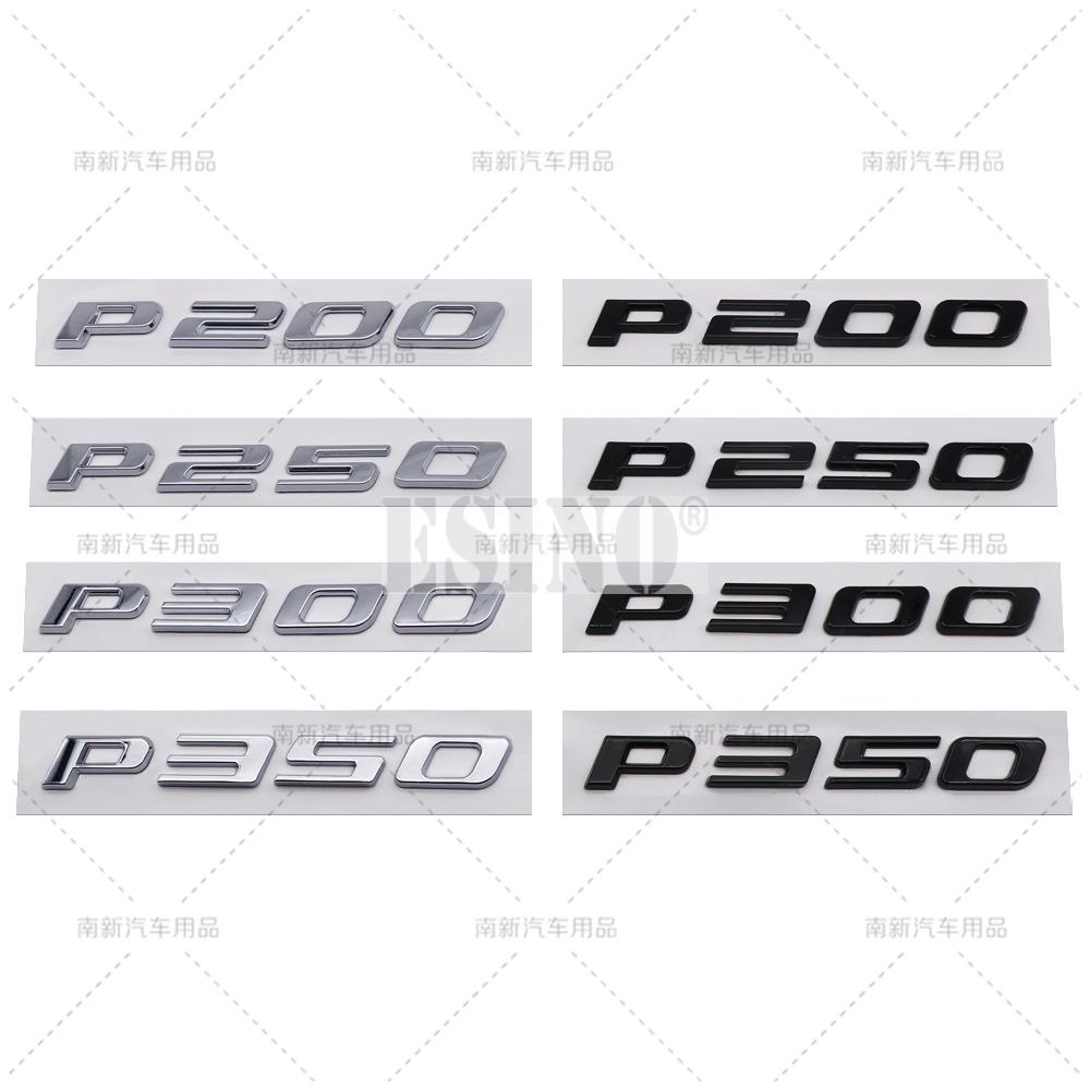 Styling P200 P250 P300 P350 3D ABS Chrome Emblem Car Badge Sticker Decal Auto Accessory for Jaguar XE XF XJ XJL F-pace