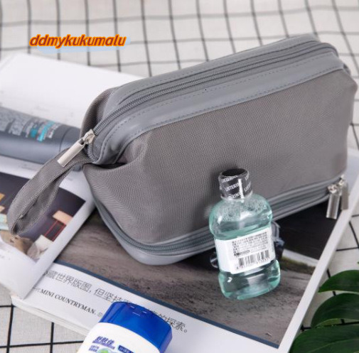 Men's business toiletries, travel portable handheld dry wet separation storage bag, double-layer nylon makeup bag for women #14 ddmykukumalu