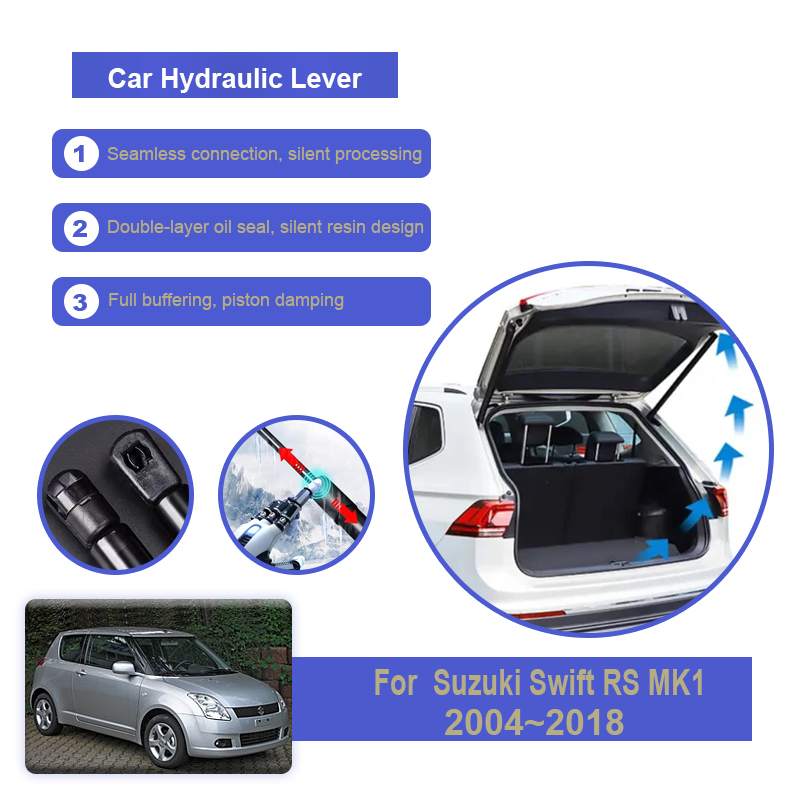 Car Trunk Hydraulic Rods For Suzuki Swift RS 1 2004~2018 3 Doors Tailgate Gas Shock Strut Lift Supports Auto Accessories
