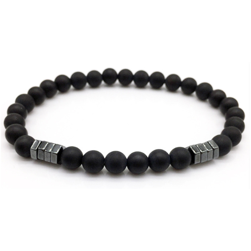 SUMENG New Arrival 2024 Geometric Beaded Men Bracelets Simple Classic Stone Bead Charm & Bangles For Jewelry 9e440