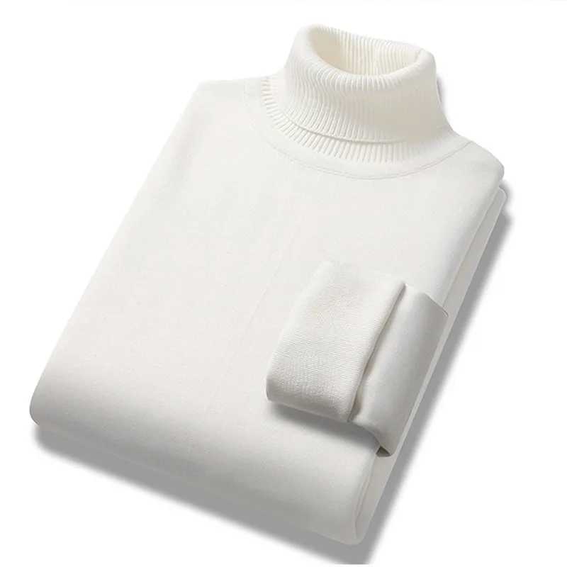 New autumn and winter turtle neck sweater mens ultra-thin knitting puller mens solid color casual knitting sweater wool warm puller W2411111