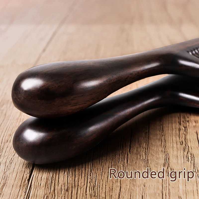 Ebony density comb with U-shaped root design circular grip healthy hair comb anti-static knot hair comb W241112