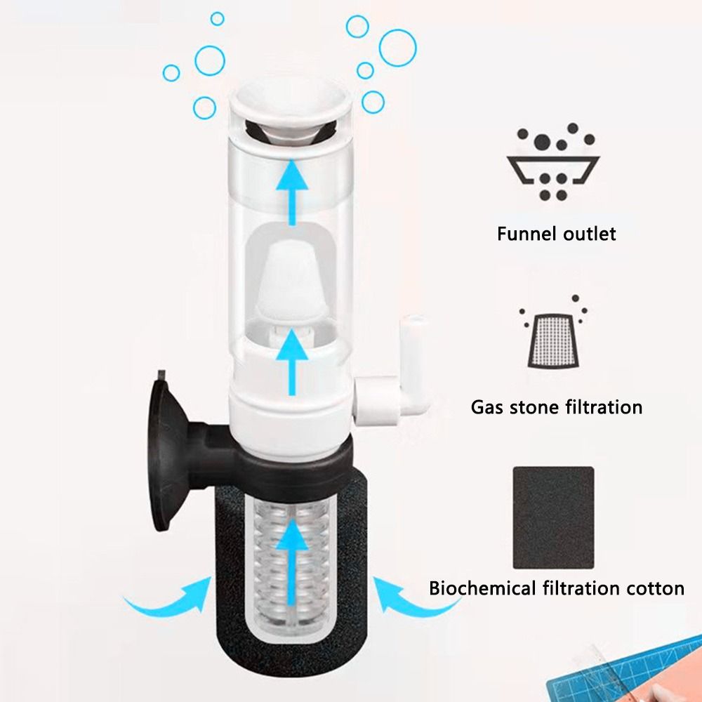 Fish Tank Filter Ultra-quiet Aquarium Pneumatic Filter Accessories Practical Mini Purifier Multi Layer Media Filter