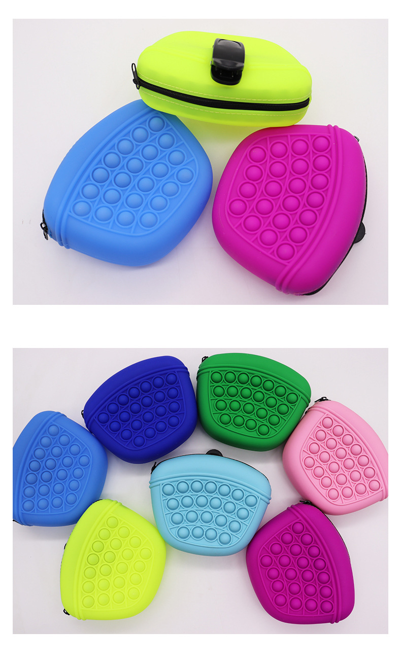 New Washable Breathable Pet Silicone Pet Food Bag Outdoor Portable Pet Training Dog Walking Dog Feeding Waistpack Snack Bag