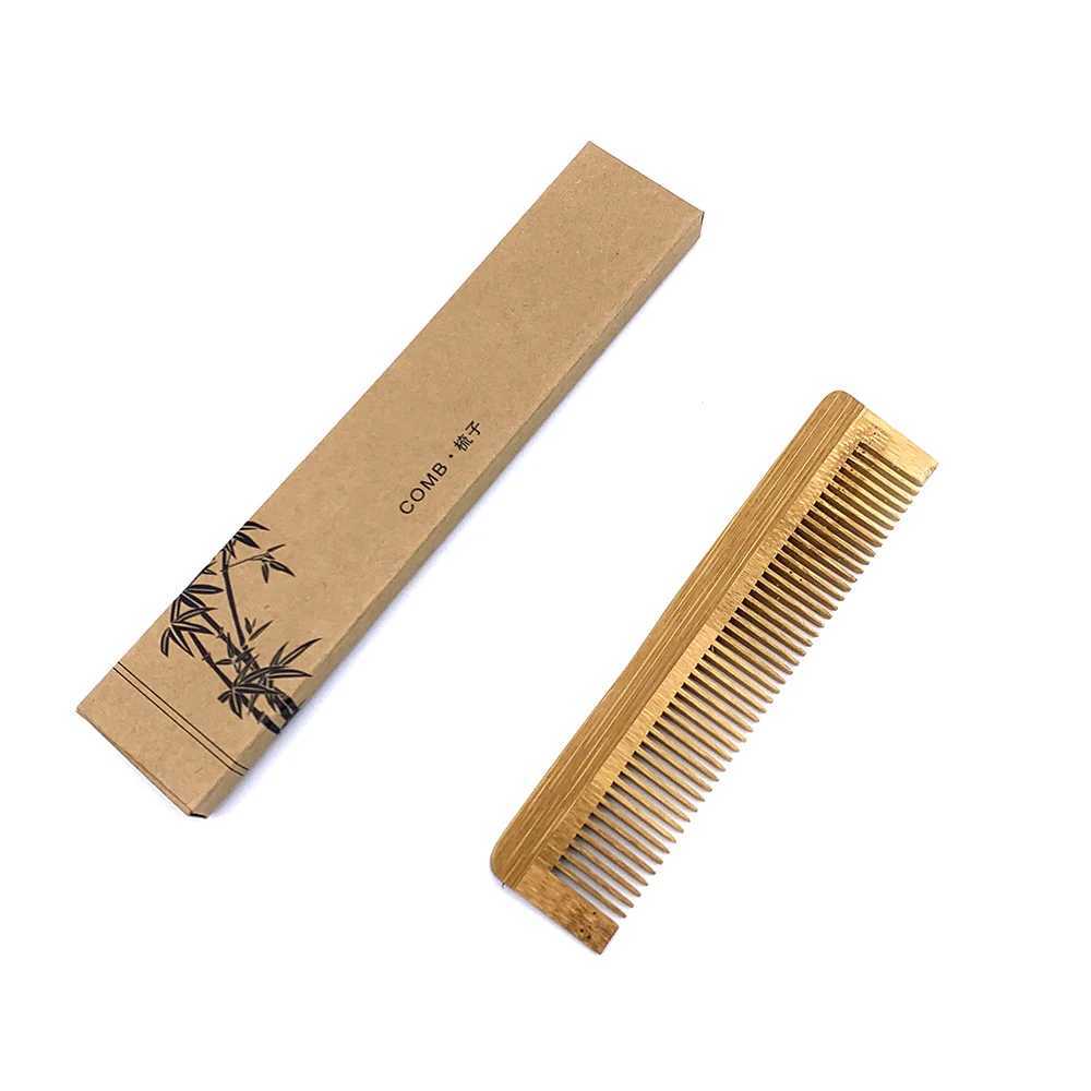 2PCS natural ecological biodegradable bamboo comb massage hair ventilation brush hair care and beauty massage wholesale hair care comb W241112