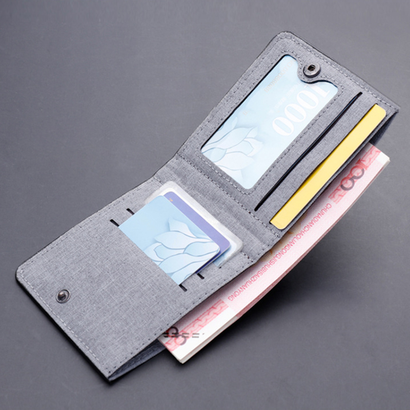 Men's Wallet Coin Purse Short Slim Men's Wallet Credit Card Bi-fold Canvas Wallet Casual Card Holder Small Vintage Coin Pouch