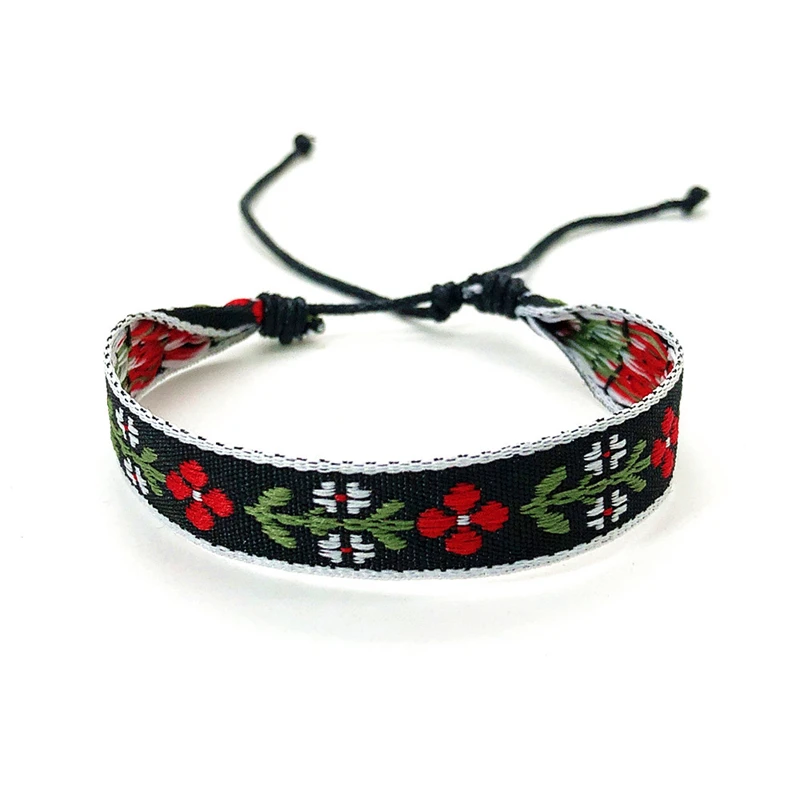 Unisex Handmade Woven Bracelet Wholesale Ethnic Cloth Braided Bracelets for Women Men Bohemian Hippie Friendship Jewelry 633d8