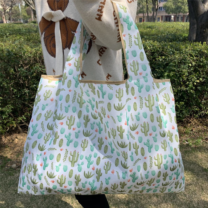 DHL300pcs Large Reusable Foldable Large Size Women Shopping Bags Totes Heavy Duty Washable Cloth Grocery Bags