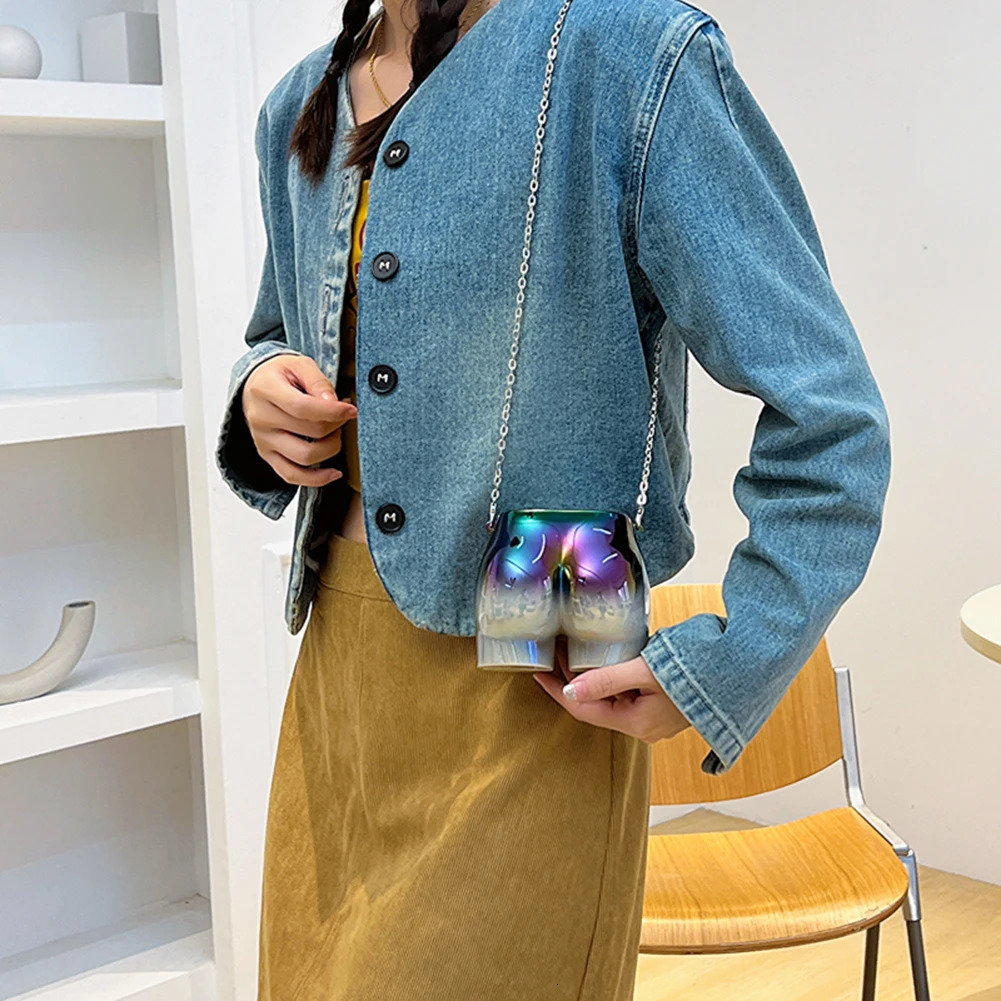 Women Evening Clutch Handbags Acrylic Butt Shape Crossbody Purse Chain Strap Unique Shoulder Bag Stylish Ladies Bag 241112