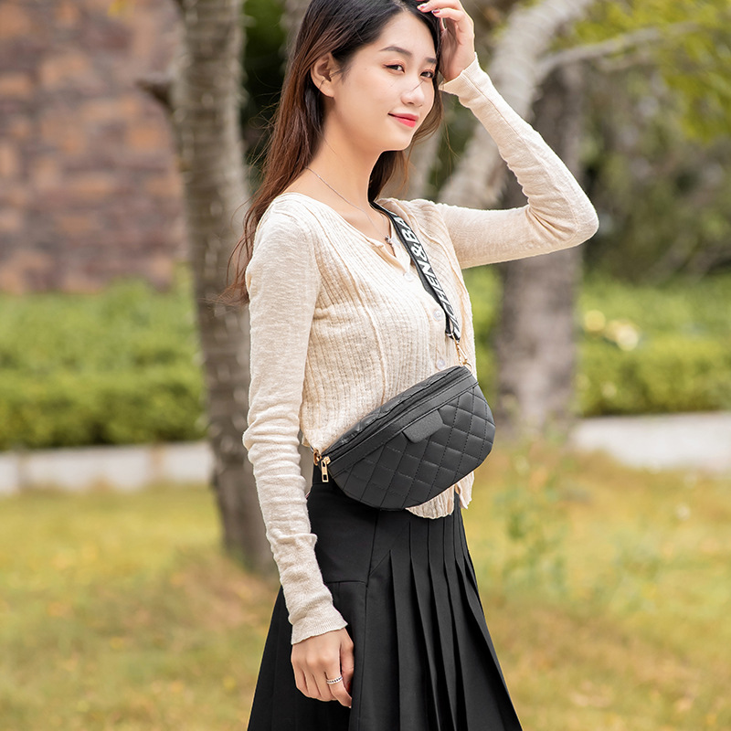Trendy Women's Shoulder Bags: Fashionable Rhombus Chest Bag With Adjustable Straps - Lightweight Casual Bags For Ladies And Daily Use New Free De