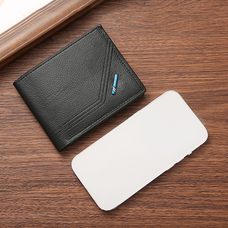 Minimalist Soft PU Wallet For Men Vintage Foldable Money Change Pouch Credit Card Holders Slim Short Wallet