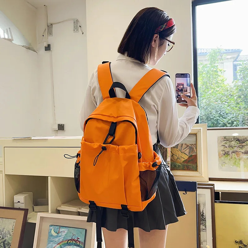 Trend Harajuku Nylon Large Capacity Aesthetic Gothic Female Student Backpack 241111