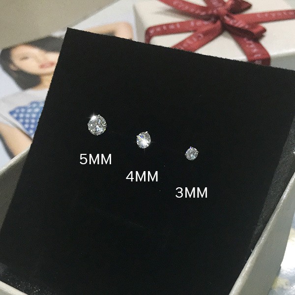 1.0 Carat 5mm Moissanite Gemstone Stud Earrings for Women Solid 925 Sterling Silver Fine Jewelry