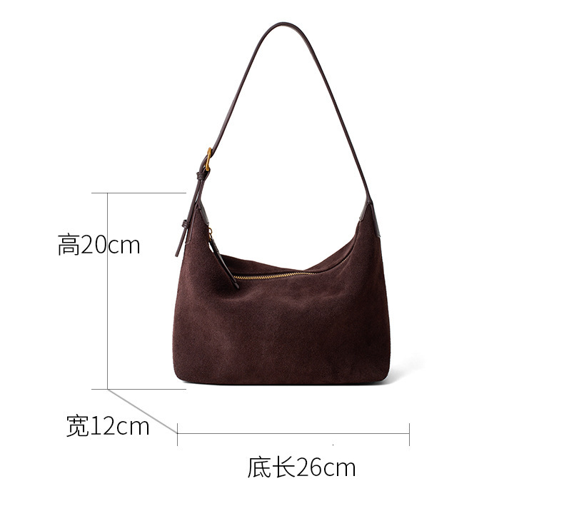 Genuine Leather Winter Fashion Women's Handbag,Frosted Cowhide Tote Bag, High-Quality And Simple Casual Shoulder Crossbody Bag Check