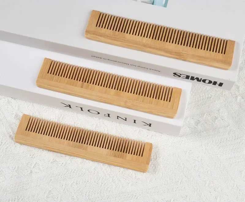 Wooden comb bamboo massage hair comb natural anti-static hair brush hair care massage comb mens hair styling tool W241112