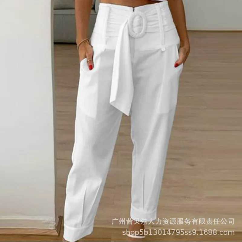 Trouser Wen White Wide Lace Casual Pants M241111