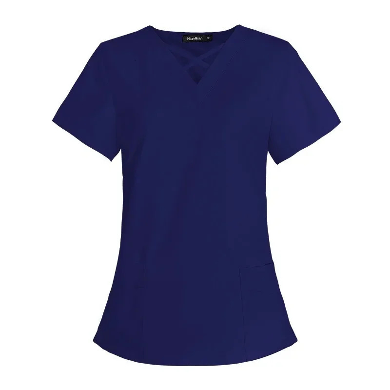 Beauty Tops Pants Uniform Scrubs Set Short Sleeve Pet Shop Doctor Nurse Nursing Uniform Women Workwear Scrub Set 241112